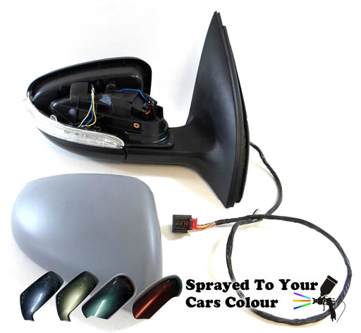 VW Golf Mk6 1/2009-6/2013 Wing Mirror Power Folding Drivers Side O/S Painted Sprayed