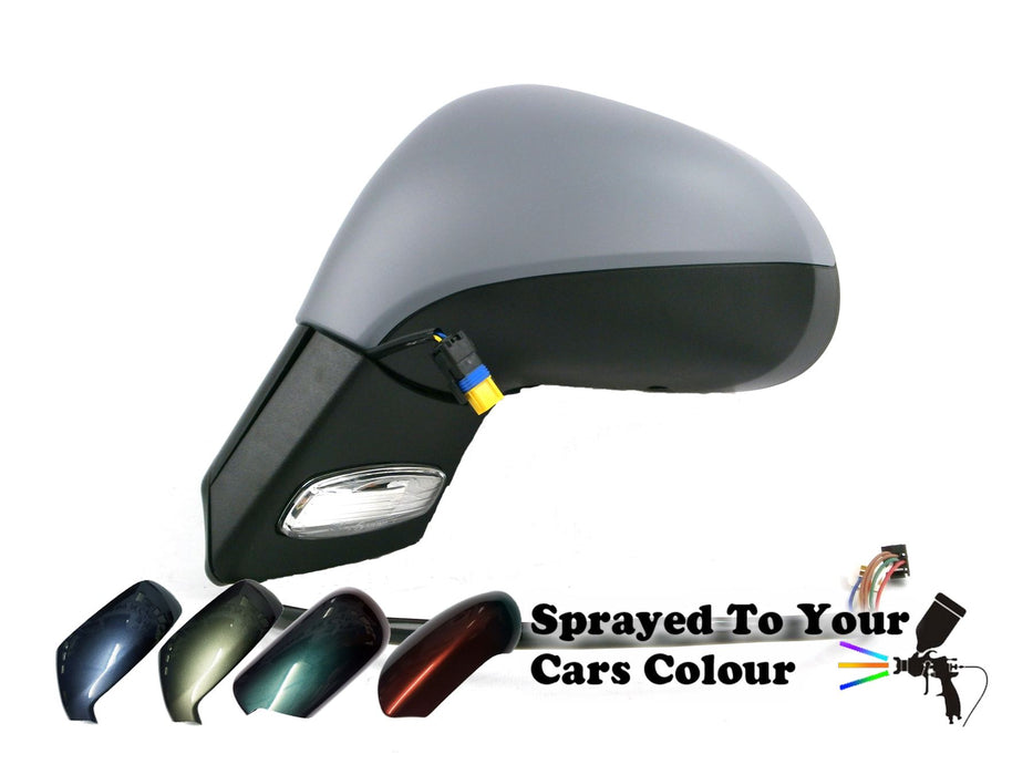 Peugeot 207 06-2013 Electric Wing Mirror Heated Indicator Passenger Side Painted Sprayed