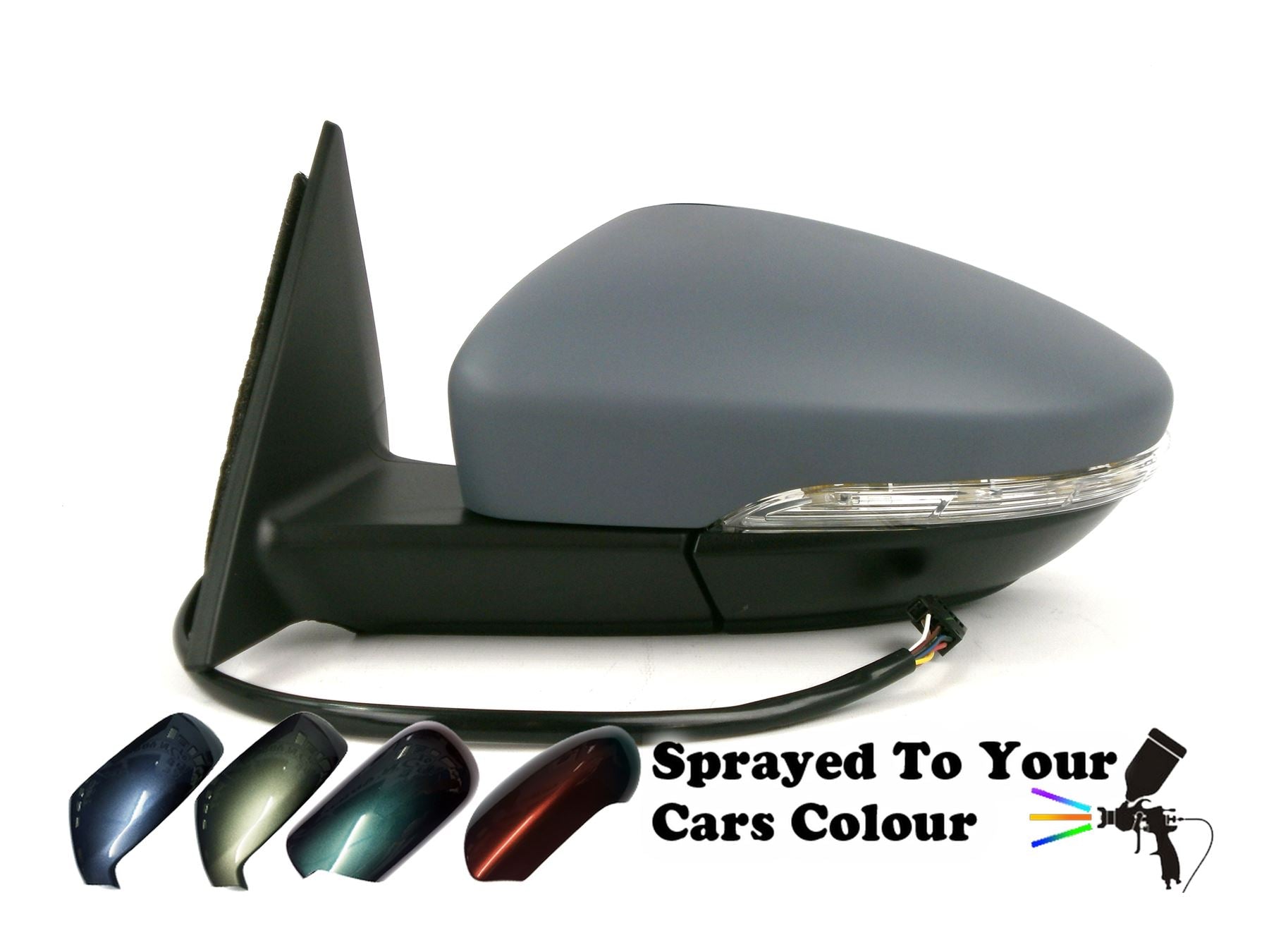 VW Beetle Mk3 3/2012+ Electric Wing Mirror Indicator Passenger Side N/S Painted Sprayed