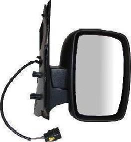 Peugeot Expert Mk2 2007+ Single Glass Wing Mirror Electric Black Drivers Side 