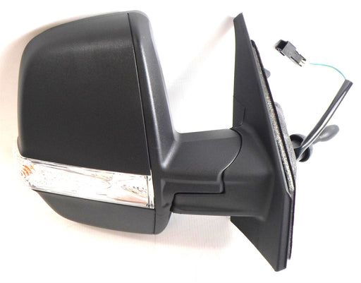 Vauxhall Combo 2012+ Twin Glass Wing Mirror Cable Indicator Black Drivers Side