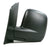 VW Caddy 3/2004-2010 Manual Wing Mirror Black Textured Tall Housing Passengers