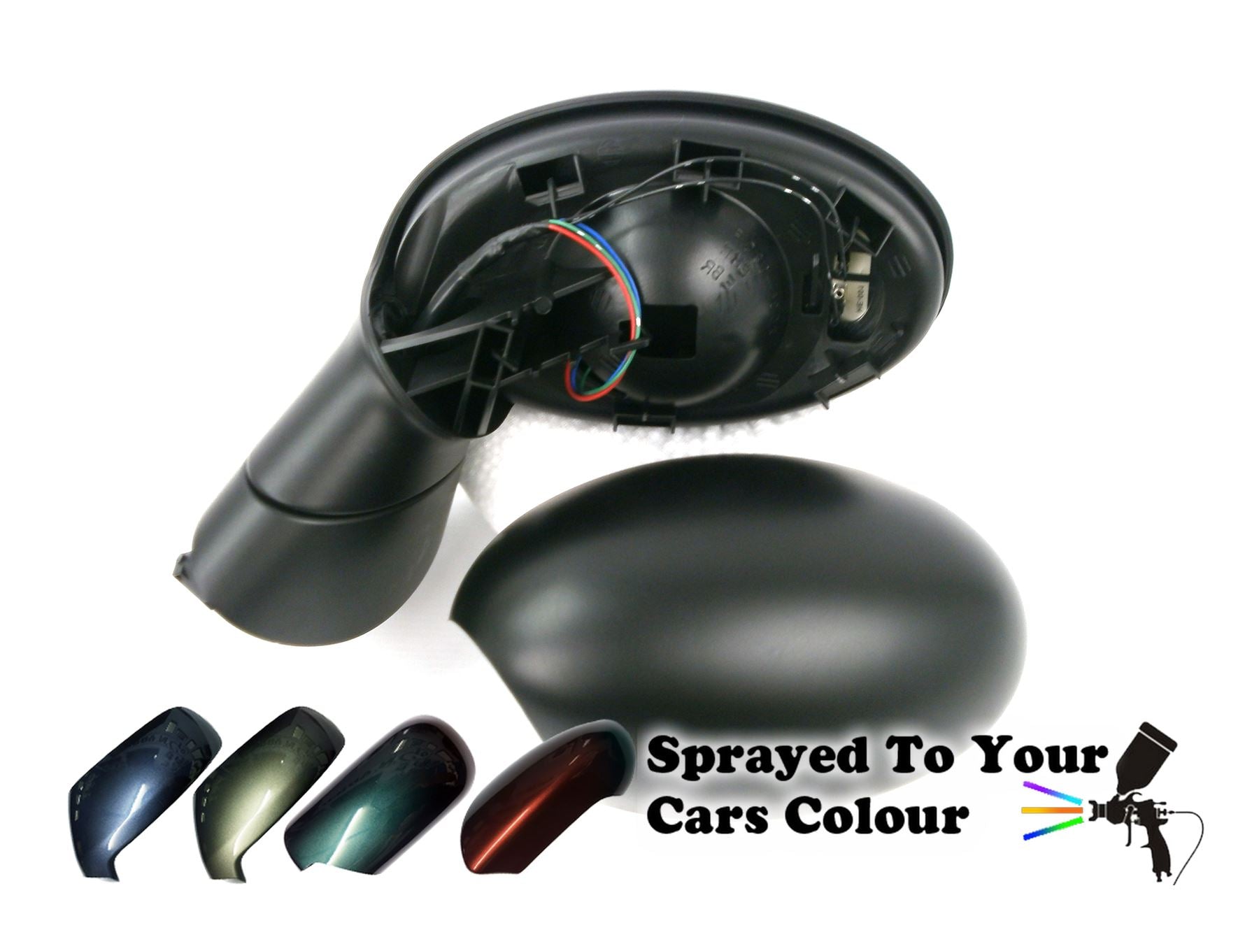 Mini Cabrio (R52) Mk.1 2001-2006 Electric Wing Mirror Passenger Side N/S Painted Sprayed