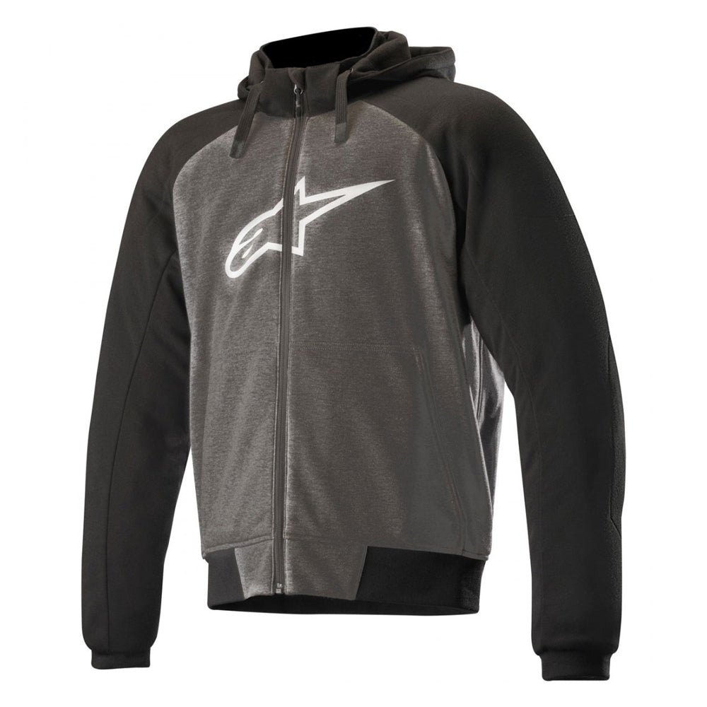 Alpinestars Chrome Sport Motorcycle Armoured Hoodie Anthracite Black White