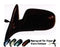 Toyota Corolla Mk.3 8/1992-6/1997 Cable Wing Mirror Passenger Side N/S Painted Sprayed