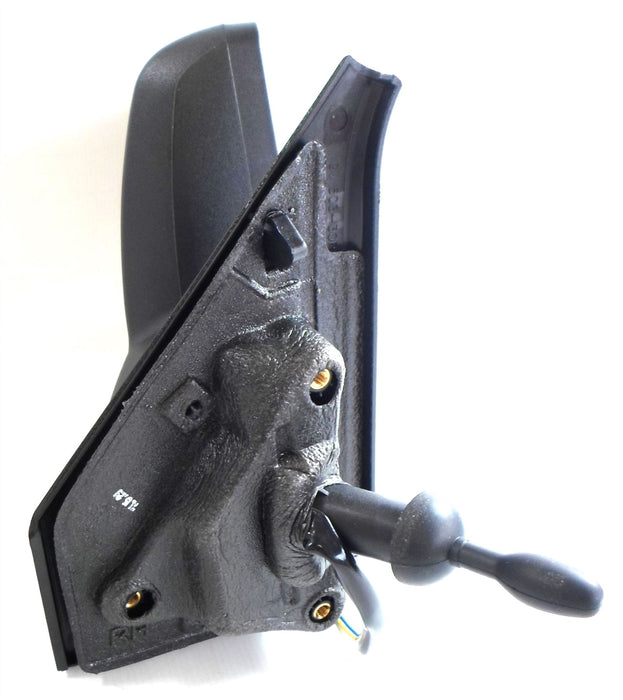 Fiat Doblo Mk2 2010+ Twin Glass Wing Mirror Cable Indicator Black Drivers Side