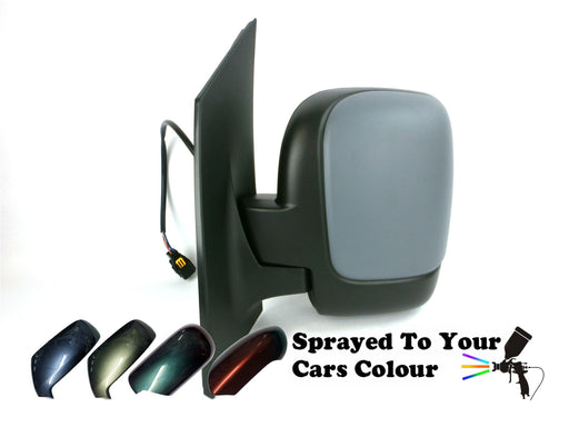 Peugeot Expert Mk2 2007+ Single Glass Wing Mirror Electric Passengers Painted Sprayed
