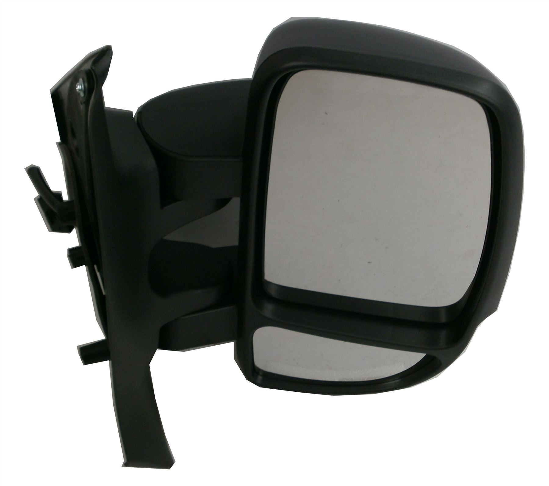 Renault Master 3/10+ Short Arm Wing Mirror Manual 5w Bulb Black Drivers Side O/S