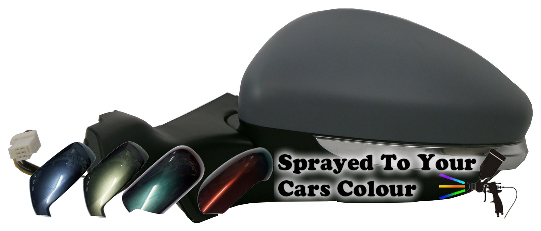 Peugeot 208 2012+ Electric Wing Mirror Indicator Arm Passenger Side N/S Painted Sprayed