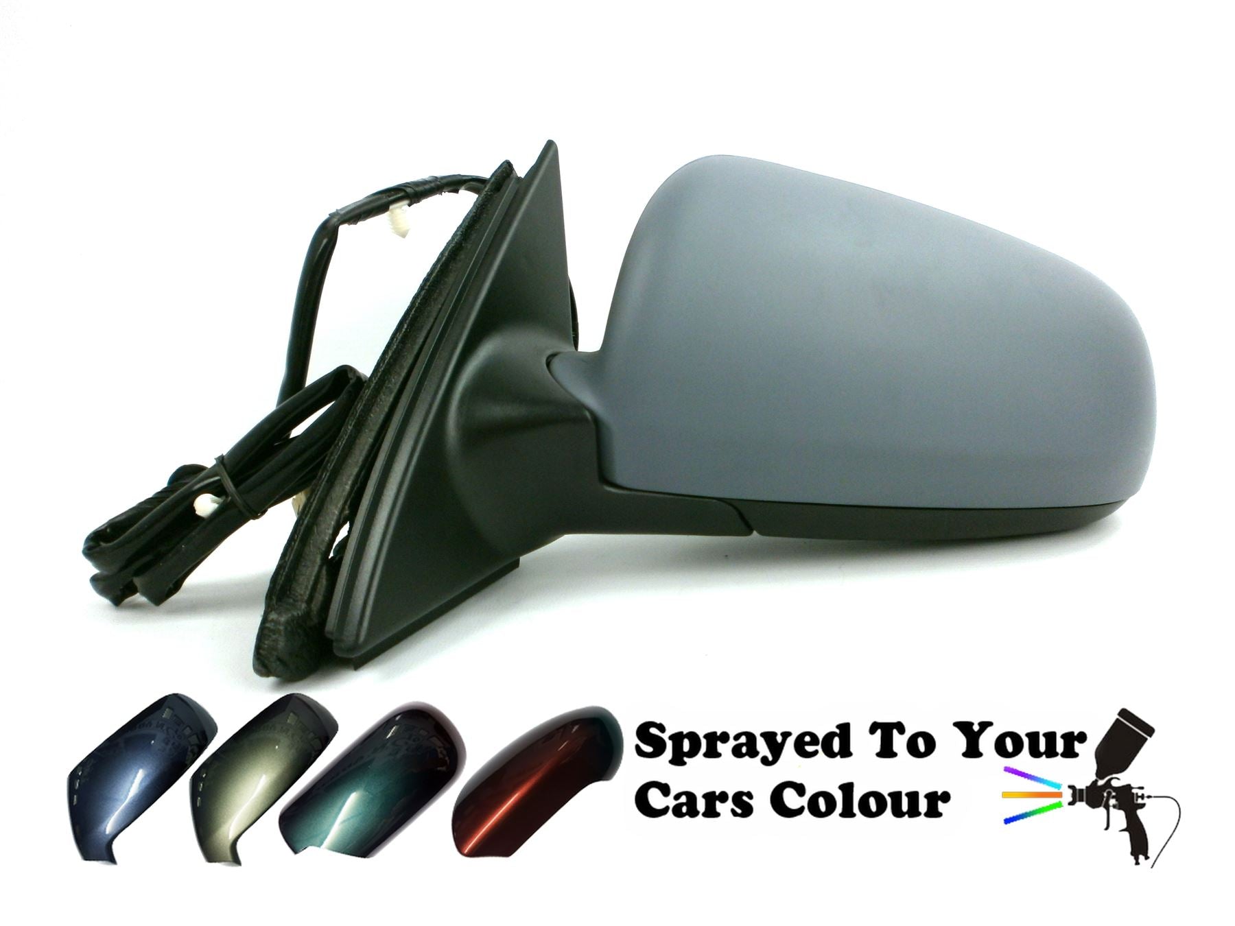 Audi A4 Mk2 7/2001-6/2008 Electric Wing Mirror Heated Passenger Side N/S Painted Sprayed