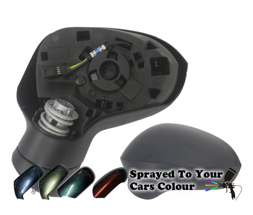 Seat Ibiza Mk.5 7/2008+ Electric Wing Mirror Heated Passenger Side N/S Painted Sprayed