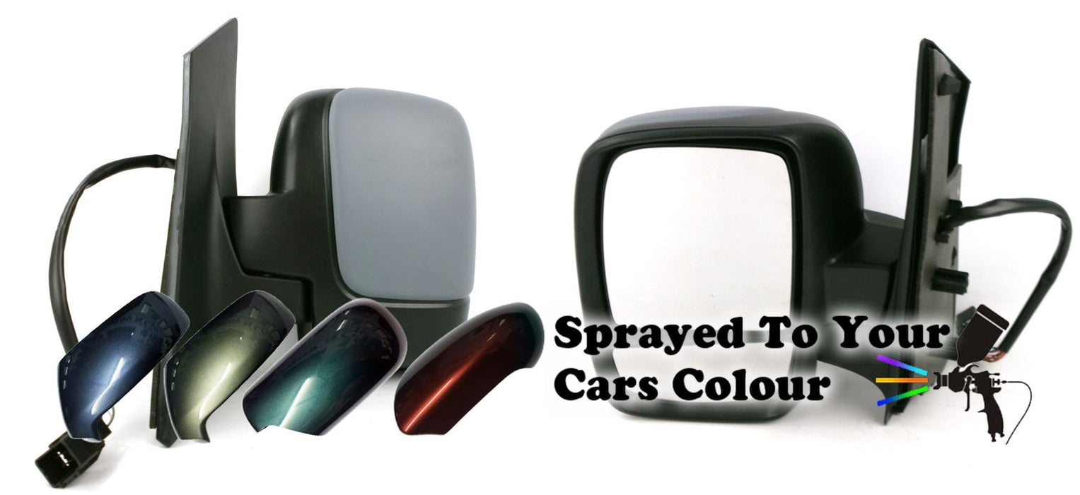 Citroen Dispatch Mk2 2007+ Twin Glass Wing Mirror Powered Passenger Side Painted Sprayed