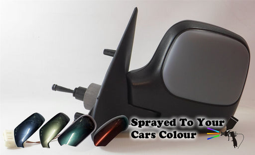Peugeot Partner Mk1 2009-2011 Manual Cable Wing Mirror Passengers N/S Painted Sprayed