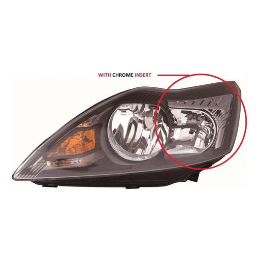 Ford Focus Mk2 Hatch 3/2008-6/2011 Black Inner Headlight Lamp Passenger Side N/S
