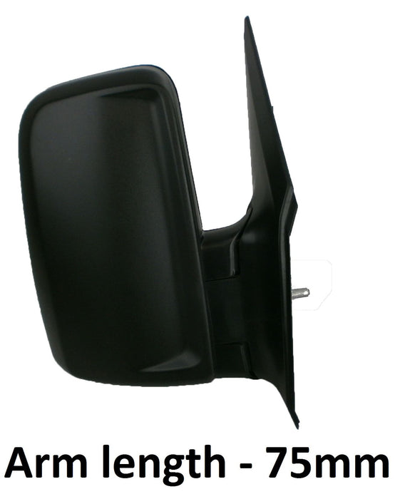 VW Crafter 2006-10/2017 Short Arm Wing Mirror No Indicator Manual Drivers Side