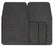Universal Fit 4 Piece Anti Slip Black Rubber Car Mat Set BRMS
