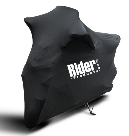 Premium Motorcycle Indoor Stretch Dust Bike Cover BLACK MEDIUM
