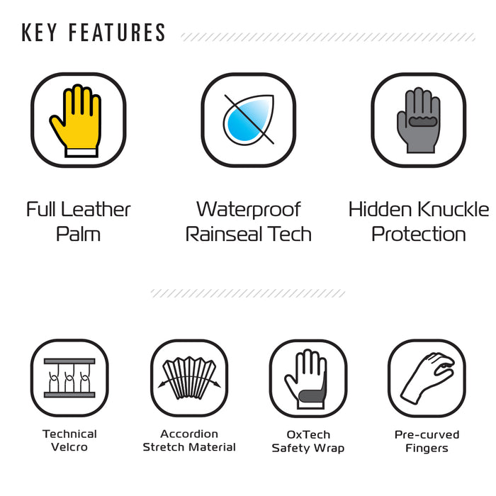 Oxford Men's Toronto 1.0 Gloves Stealth Black