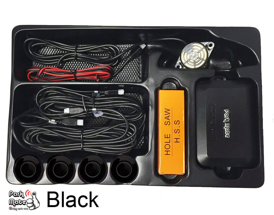VW Touran Park Mate PM100 Rear Reverse Black Parking Sensors Audio Buzzer Kit