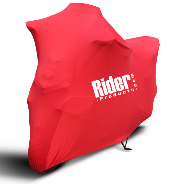 Premium Motorcycle Indoor Stretch Dust Bike Cover RED MEDIUM