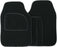 Universal Black 4 Piece Car Mat Set Anti Slip Cargo Velour SWCM29