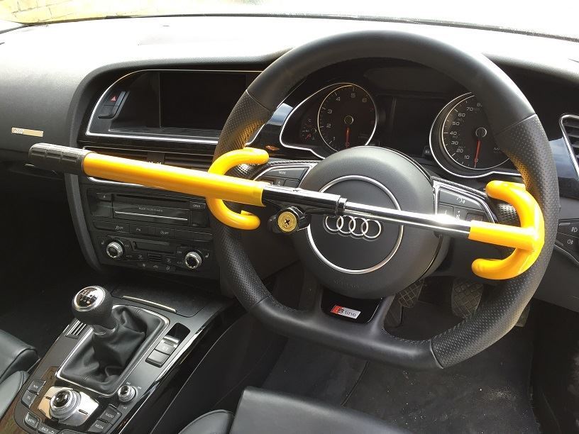 Universal Car Van Anti Theft Double Hook Security Steering Wheel Lock SWDH