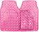 Universal Fit 4 Piece Anti Slip Pink Checker Plate Car Mat Set SWTP6