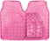 Universal Fit 4 Piece Anti Slip Pink Checker Plate Car Mat Set SWTP6