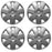 Universal 15" Hurricane Car Wheel Trims Hub Caps Plastic Covers Silver SWUX12