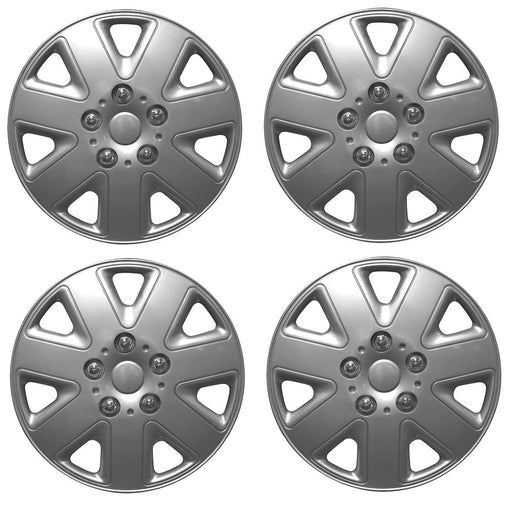 Universal 15" Hurricane Car Wheel Trims Hub Caps Plastic Covers Silver SWUX12
