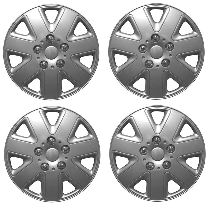 Universal 16" Hurricane Car Wheel Trims Hub Caps Plastic Covers Silver SWUX24