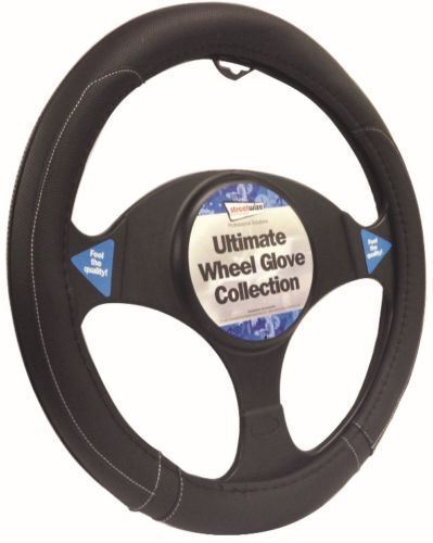 Universal Fit Black Steering Wheel Cover Glove 37cm SWWG18
