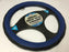 Universal Black & Blue Sports Grip Steering Wheel Cover Glove 37cm SWWG5