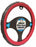 Universal Fit Black & Red Sports Grip Steering Wheel Cover Glove 37cm SWWG6