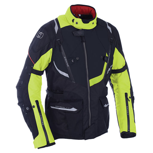 Oxford Men's Montreal 3.0 Motorcycle Jacket Coat Black & Fluorescent