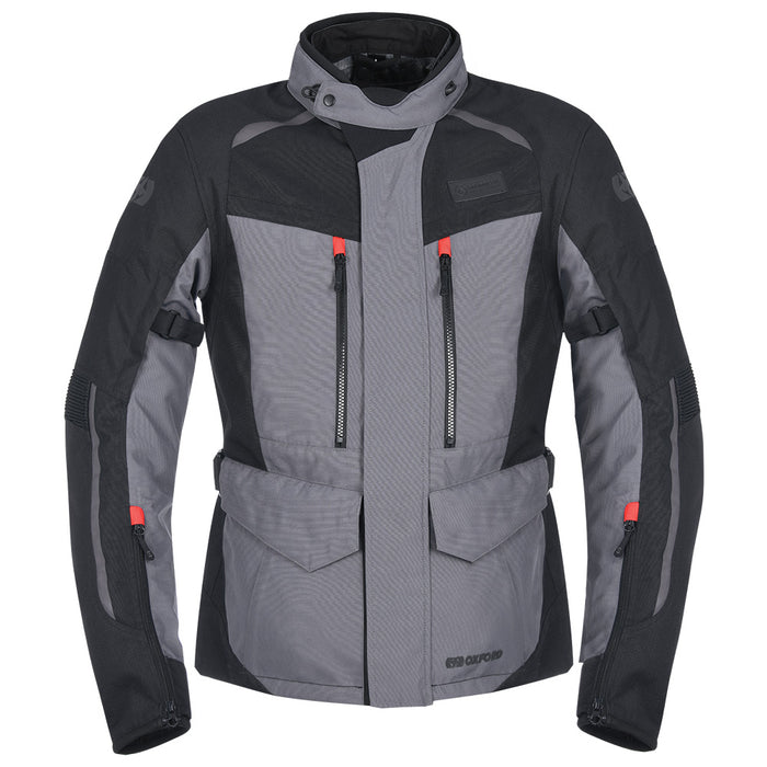 Oxford Continental MS Advanced Motorcycle Armoured Jacket Coat Tech Grey