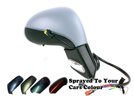 Peugeot 207 2006-2013 Wing Mirror Heated Power Folding Drivers Side Painted Sprayed