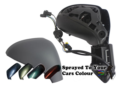 Peugeot 308 07-4/14 Electric Wing Mirror Heated Indicator Drivers Side Painted Sprayed