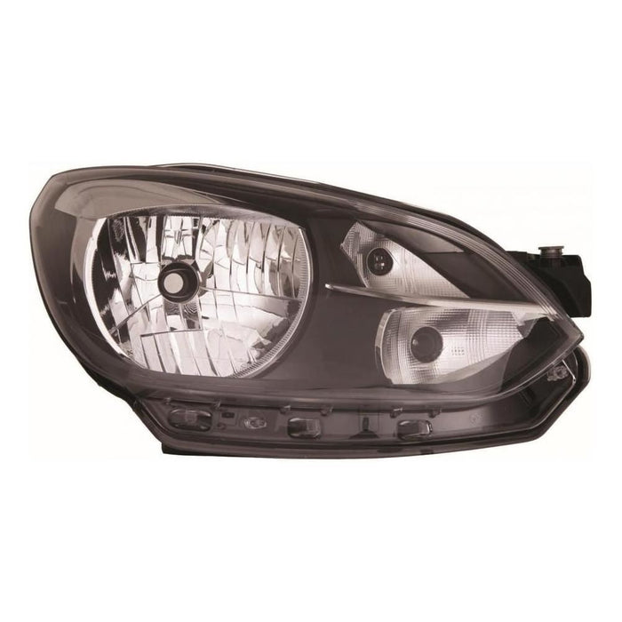 VW Up Hatchback 2012-12/2016 Black Surround Headlight Headlamp Drivers Side O/S