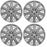 Universal Car Wheel Trims Hub Caps Plastic Covers Boston 13" Silver SWUX114