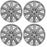 Universal Car Wheel Trims Hub Caps Plastic Covers Boston 13" Silver SWUX114