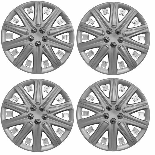 Universal Car Wheel Trims Hub Caps Plastic Covers Boston 13" Silver SWUX114