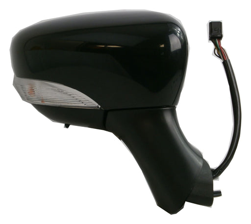Renault Clio Mk4 13+ Electric Wing Mirror Indicator Polished Black Drivers Side
