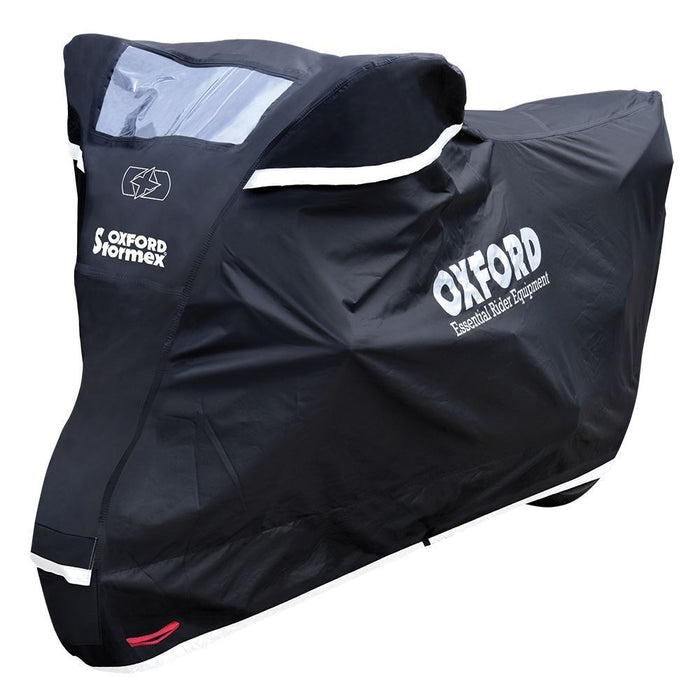 Universal Fit Oxford Stormex Waterproof Motorcycle Motorbike Cover Black All Weather CV332