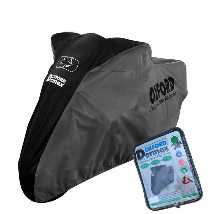 Universal Fit Oxford Motorcycle Cover Breathable Water Resistant Motorbike Black Grey CV401