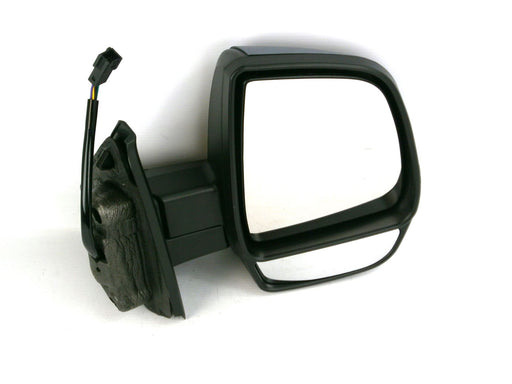Fiat Doblo 2010+ Twin Glass Wing Mirror Electric Temp Sensor Primed Drivers Side