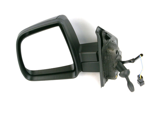 Fiat Doblo 2010+ Single Glass Wing Mirror Cable Indicator Black Passenger Side