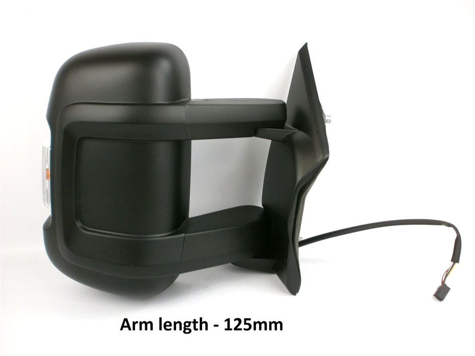 Peugeot Boxer Mk2 5/2014+ Medium Arm Wing Mirror Electric 16w Bulb Drivers Side