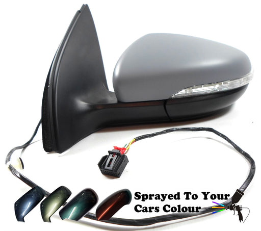 VW Golf Mk6 1/2009-6/2013 Electric Wing Mirror Indicator Passenger Side Painted Sprayed