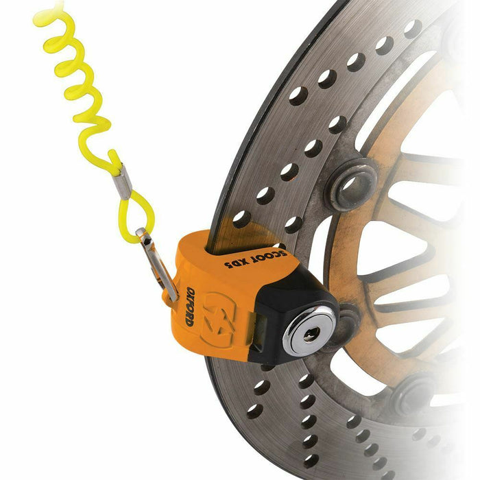 Universal Oxford Motorcycle Security Scoot XD5 Compact Disc Lock Orange LK261